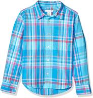 amazon essentials long sleeve poplin chambray boys' clothing for tops, tees & shirts logo