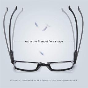 img 1 attached to OuShiun Reading Lightweight Rectangular Eyeglasses