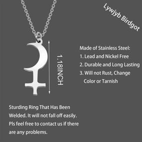 img 3 attached to 🌙 Lilith Symbol Crescent Moon Necklace with Cross - Astrology Jewelry Pendant for Pagan Enthusiasts