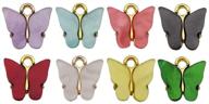 🦋 sailanzi 24-piece alloy acrylic butterfly charms: perfect for necklace, bracelet, and earring jewelry making (sm467) logo