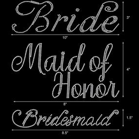 img 3 attached to Rhinestone Wedding Transfer Bridesmaid Letters