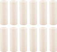pack of 12 creative hobbies cream plastic candle sleeves: 3 inch tall chandelier socket covers, slip over e12 candelabra base sockets logo