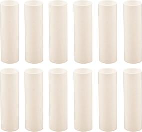 img 4 attached to Pack of 12 Creative Hobbies Cream Plastic Candle Sleeves: 3 Inch Tall Chandelier Socket Covers, Slip Over E12 Candelabra Base Sockets