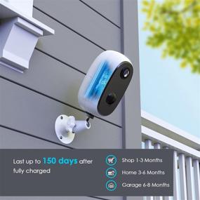img 3 attached to 📷 Outdoor Battery Powered Wireless Security Camera with WiFi, Rechargeable, IP Surveillance Cameras, 1080P Video, Motion Detection, 2-Way Audio, Night Vision, Waterproof, SD/Cloud Storage - Enhanced for SEO