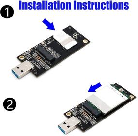 img 2 attached to 🔌 NGFF(M.2) Key B to USB 3.0 Adapter with SIM 6pin Slot for WWAN/LTE Module - Enhanced Connectivity and SIM Support
