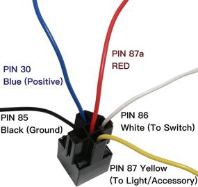 img 2 attached to EPAuto 5-Pack Relay Harness: 30/40 AMP, 12V, 5-PIN SPDT Bosch Style - Ultimate Power Control Solution