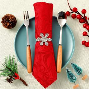 img 2 attached to WILLBOND Christmas Snowflake Decoration Accessories Kitchen & Dining for Kitchen & Table Linens