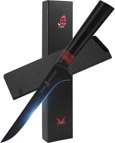 img 4 attached to 🔪 TUO Boning Knife 6" - Flexible Fillet Knife for Professional Fish Preparation - Black Titanium Plated Blade - High-Quality Japanese AUS8 Stainless Steel - Pakkawood Handle - Dark Knight Series with Sheath & Gift Box