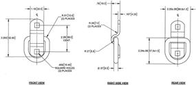 img 2 attached to Sierra Pacific Engineering Нержавеющая стальная кольцевая глазковая задняя фиксация, грузоподъемность 6 000 фунтов, поверхностный монтаж, набор из 4 фиксаторов.