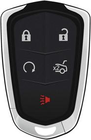 img 4 attached to 🔑 HelloAuto 5 Buttons Keyless Entry Remote Key Fob Case Shell Cover Compatible with Cadillac ATS CTS SRX XTS HYQ2AB, HYQ2EB - Replacement Shell for Enhanced Protection