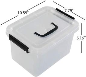 img 3 attached to 📦 HOMMP 5L Clear Storage Containers, 4-Pack Plastic Latching Box with Lid