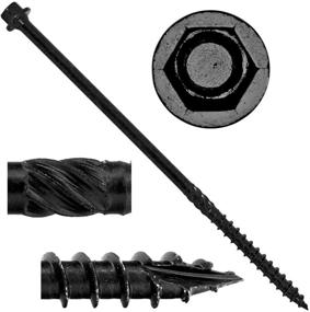 img 4 attached to Strong and Durable Heavy Black Timber Landscaping Screws: Ideal for Sturdy Outdoor Projects