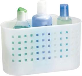 img 2 attached to 🌊 Frost White iDesign Plastic Suction Shower Caddy: Organize All Your Bathroom Essentials Conveniently!