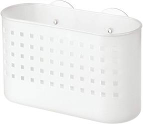 img 1 attached to 🌊 Frost White iDesign Plastic Suction Shower Caddy: Organize All Your Bathroom Essentials Conveniently!