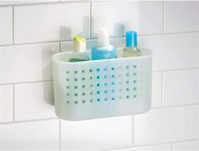 img 3 attached to 🌊 Frost White iDesign Plastic Suction Shower Caddy: Organize All Your Bathroom Essentials Conveniently!