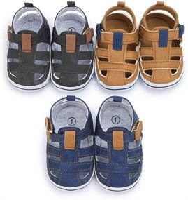 img 3 attached to 👟 Miamooi Sandals: Stylish Outdoor Shoes for Boys - Toddler Closed Toe Sandals