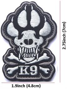 img 1 attached to Crossbone Fastener Embroidered Backing Reflective
