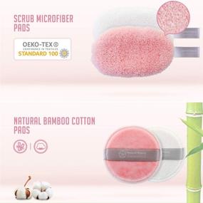 img 1 attached to Microfiber Oval Makeup Remover Pads for Foundation and Masks - Reusable & Eco-friendly - Bamboo Cotton Round Pads for Mascara and Eye Shadow - Washable Facial Clean with Laundry Bag - Perfect for Valentine's Day