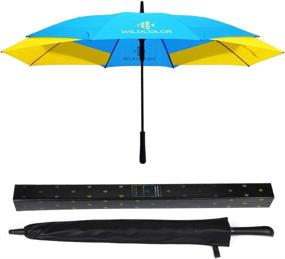 img 3 attached to Wildcolor Windproof Umbrella Auto Open Straight