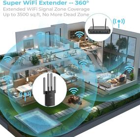 img 3 attached to 📶 【2021 Enhanced】 WiFi Extender Range Booster for Wireless Internet, Covers up to 3500 sq.ft &amp; Supports 30 Devices, Repeater with Ethernet Port to Extend WiFi to Home Devices