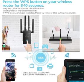 img 1 attached to 📶 【2021 Enhanced】 WiFi Extender Range Booster for Wireless Internet, Covers up to 3500 sq.ft &amp; Supports 30 Devices, Repeater with Ethernet Port to Extend WiFi to Home Devices