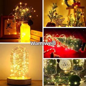 img 2 attached to 🔮 STARKER 2 Pack 33ft 100 LEDs Fairy Lights: Remote Control, Waterproof, 8 Modes Twinkle Lights for Christmas Party, Bedroom, Outdoor - Warm White