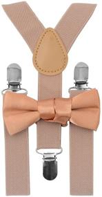 img 1 attached to 👦 ZUUC Kids Boys Girls Toddler Tuxedo Bow Tie Suspenders Set - Elastic Adjustable Multi Color Clip-on Suspender for improved SEO