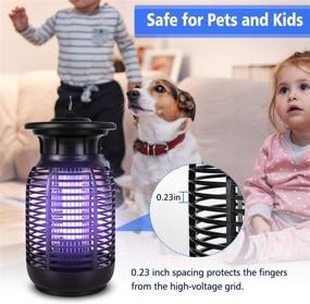 img 3 attached to 🪰 15W Bug Killer with 3800 Volt UV Lamp - Electric Bug Zapper/Pest Repeller for Indoor and Outdoor Use - Effective Fly, Mosquito, and Insect Killer - Repellent Trap, Eliminator, Catcher, and Lure-Zap