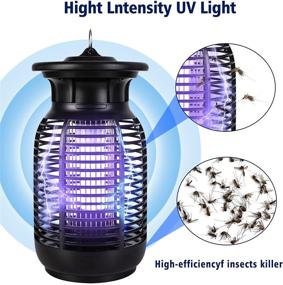 img 2 attached to 🪰 15W Bug Killer with 3800 Volt UV Lamp - Electric Bug Zapper/Pest Repeller for Indoor and Outdoor Use - Effective Fly, Mosquito, and Insect Killer - Repellent Trap, Eliminator, Catcher, and Lure-Zap