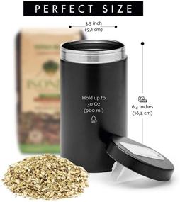 img 2 attached to 🍵 BALIBETOV Yerba Mate Container (Yerbero) with Spout - Durable 304 Stainless Steel Containers with Pouring Lids for Effortless Filling of Mate Cup - Also Ideal for Storing Rice, Flour or Sugar (Black)