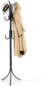 img 4 attached to 🧥 Zanflare Metal Coat Rack: Stylish Hat Hanger Holder with 11 Hooks for Jackets & Umbrellas – Black