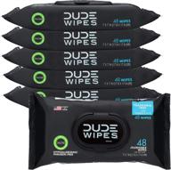 🧻 разборный держатель для салфеток dude wipes: биоразлагаемые, без запаха, с витамином е и алоэ, безопасные для септика (набор из 6). логотип