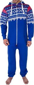 img 2 attached to Noroze Hoodie Jumpsuit Pajamas Skeleton: Stylish Men's Sleep & Lounge Wear