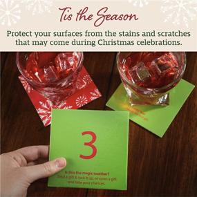 img 1 attached to 🐘 Charming White Elephant Game Holiday Coasters: Festive and Fun Party Accessories!