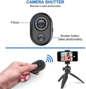 img 3 attached to 📷 Bluetooth Camera Remote and Selfie Stick Accessories for iPhone & Android - 2 Pack (Black), Compatible with Most Smartphones and Tablets