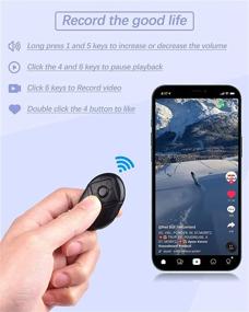 img 2 attached to 📷 Bluetooth Camera Remote and Selfie Stick Accessories for iPhone & Android - 2 Pack (Black), Compatible with Most Smartphones and Tablets