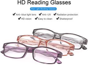 img 3 attached to 👓 YIMI 3-Pack Blue Light Blocking Reading Glasses - Anti-radiation, Anti Glare Filter Eyeglasses for Women and Men, Lightweight Readers with Enhanced SEO