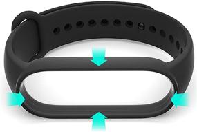 img 3 attached to Yuuol Soft Silicone Wristbands: Compatible Replacement Bands for Xiaomi Mi Band 6, Mi Band 5, and Amazfit Band 5