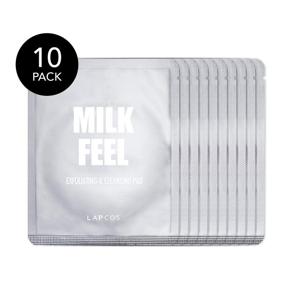 img 3 attached to 🥛 LAPCOS Milk Feel Exfoliating and Cleansing Pads for Brightening & Clearing Acne Prone Skin, Nourishing for Enhanced Skin Texture, Single Scrub (Pack of 10)