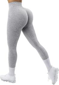 img 4 attached to OMKAGI Scrunch Leggings Seamless 88 Black Sports & Fitness for Running