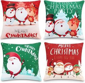 img 4 attached to CHEECLION Christmas Decorations Farmhouse Pillowcase