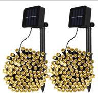 🌞 qunlight solar string lights 100 led 33ft - waterproof outdoor lighting for xmas tree, gardens, and wedding decor - powered by solar energy - warm white fairy lights ideal for homes, ambiance, lawn parties логотип