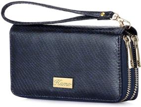 img 4 attached to Wallet Around Wristlet 6 9×3 5（Double Zipper） Women's Handbags & Wallets