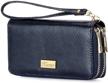 wallet around wristlet 6 9×3 5（double zipper） women's handbags & wallets logo