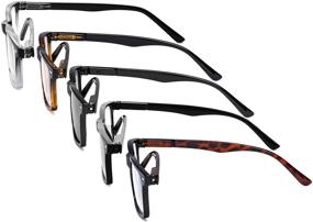 img 2 attached to Eyekepper 5-Pack Reading Glasses: Vintage Style with Spring Hinges - Includes 2 Computer Glasses