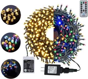 img 4 attached to 🎄 Immerse in Festive Magic with Color Changing Christmas String Lights - 108FT 300 LEDs - End-to-End Connectable - Remote Control + Timer - 9 Lighting Modes - Perfect for Christmas Tree, Wedding, Garden Decor