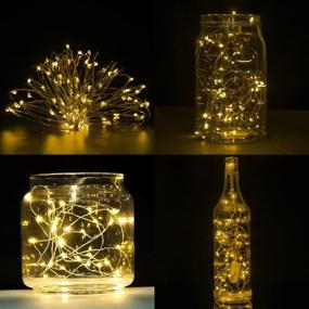 img 2 attached to 🔅 SENHAI Fairy String Lights Set of 6 LED Copper Wire, 20 Bulbs for Bedroom House Party Wedding Concert Festival Halloween Christmas Tree Decoration - Yellow + Free Screwdriver