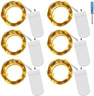 🔅 senhai fairy string lights set of 6 led copper wire, 20 bulbs for bedroom house party wedding concert festival halloween christmas tree decoration - yellow + free screwdriver logo