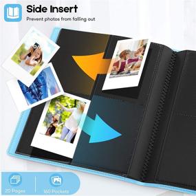 img 2 attached to Ablus 160 Pockets Mini Photo Album for Fujifilm Instax Mini Camera, Polaroid Snap, Z2300, SocialMatic Instant Cameras & Zip Instant Printer (Blue): Organize and Preserve Your Favorite Memories