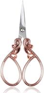 🌹 bihrtc little scissors: 4.5 inch stainless steel sharp sewing & craft scissors for diy artwork and needlework - rose gold scissors logo